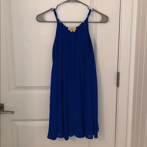 Royal blue mini dress